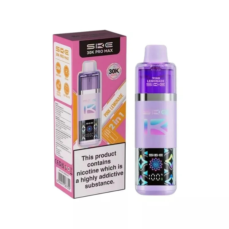 SKE 30K Pro Max 2-in-1 Pod Kit Pink Lemonade – dual-flavor, high-performance vaping device