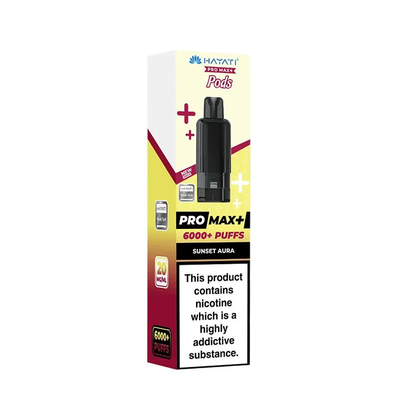 Hayati Pro Max+ 6000 Prefilled Pod in Sunset Aura – Replacement Pod for Hayati Pro Max 6000 Kit