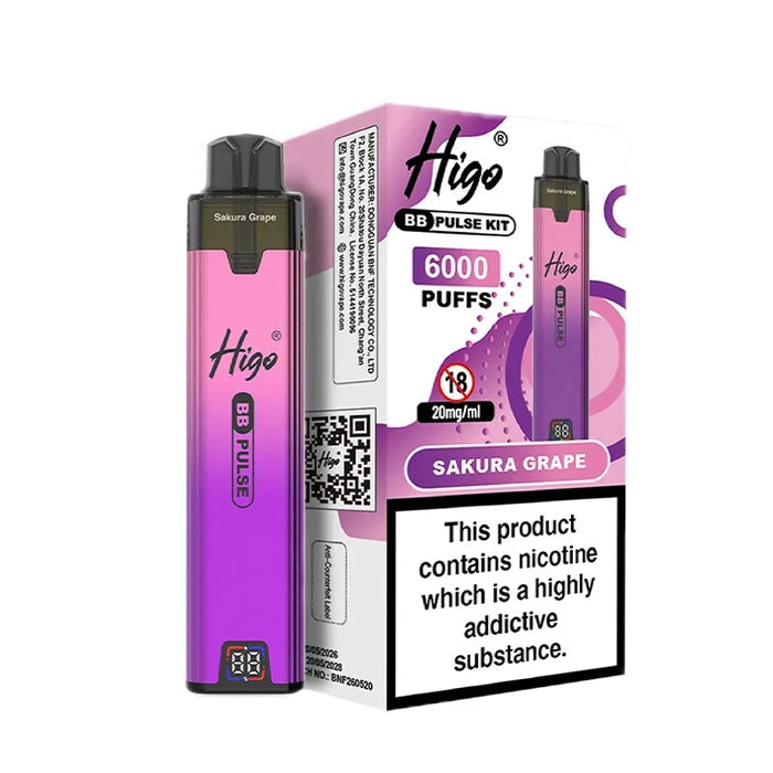 Higo BB Pulse 6000 Sakura Grape Prefilled Pod Kit