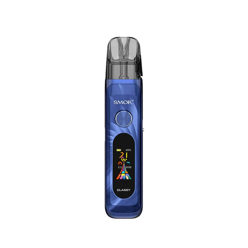 SMOK Novo Classy Sapphire Blue Pod Vape Kit designed for easy, portable mouth-to-lung vaping