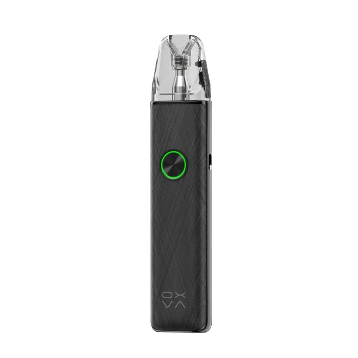 OXVA Xlim 4 Pod Kit in SilkenBlackLeather featuring a 1600mAh battery, up to 30W output, adjustable airflow and UNITECH 3.0 pod technology.