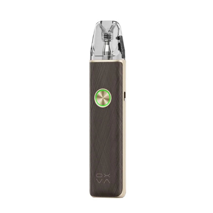 OXVA Xlim 4 Pod Kit in SilkenBrownLeather featuring a 1600mAh battery, up to 30W output, adjustable airflow and UNITECH 3.0 pod technology.