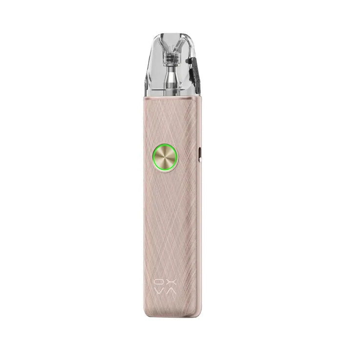 OXVA Xlim 4 Pod Kit in SilkenChampagneLeather featuring a 1600mAh battery, up to 30W output, adjustable airflow and UNITECH 3.0 pod technology.