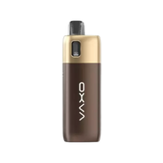 A Silky Brown OXVA ONEO 40W Pod Vape Kit with a 2ML tank and pods, displaying the device's front face which is mostly brown with the brand name 'OXVA' written on it.