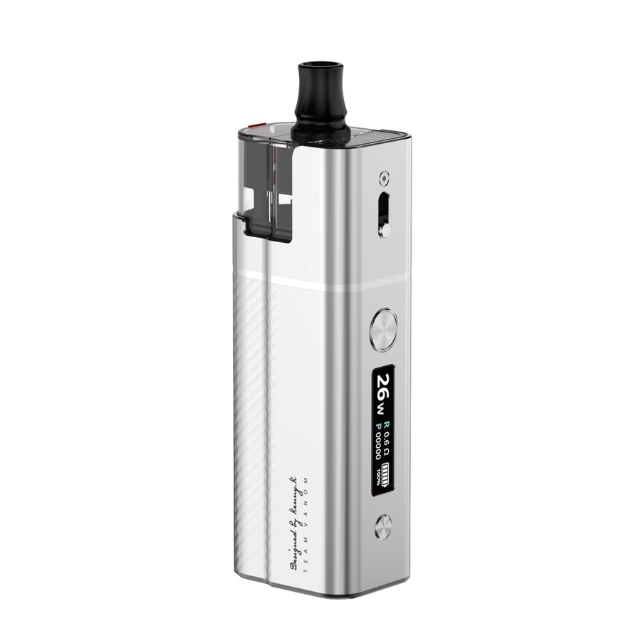 Oreco Comet Pro Pod Kit in Silver featuring a 2300mAh battery, adjustable 5W to 30W output, and a refillable 2ml pod with top airflow design.