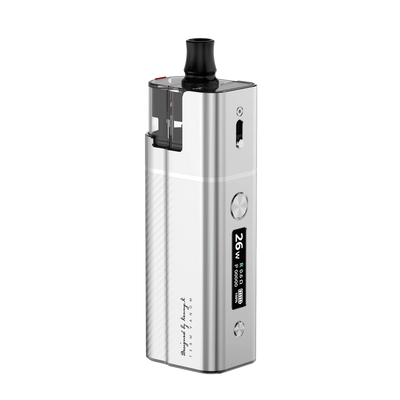 Oreco Comet Pro Pod Kit in Silver featuring a 2300mAh battery, adjustable 5W to 30W output, and a refillable 2ml pod with top airflow design.