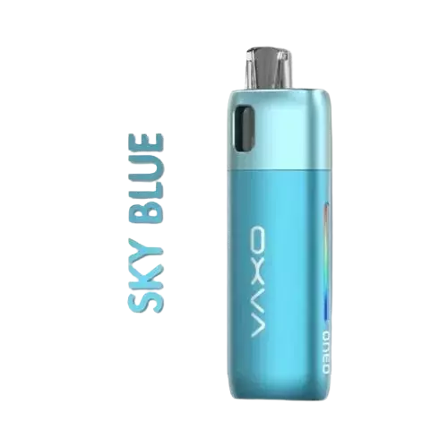OXVA ONEO 40W Pod Vape Kit in Sky Blue, featuring a powerful 1600mAh battery, 2ml refillable tank with pods, adjustable airflow, and sleek modern design for a versatile MTL and RDL vaping experience