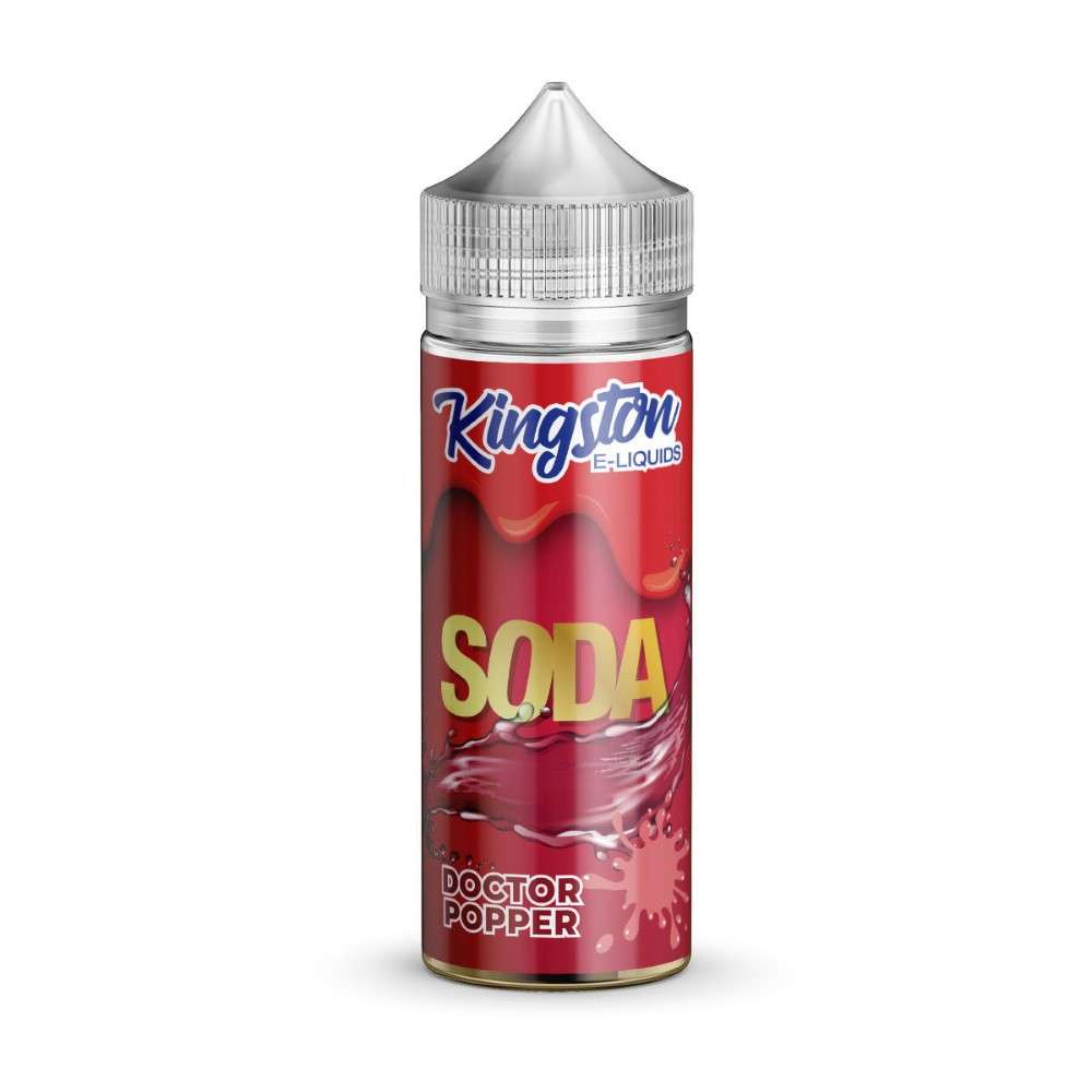 Kingston Doctor Popper 100ml – classic soda-inspired vape, 0mg nicotine, 70VG/30PG, perfect for sub-ohm vaping.