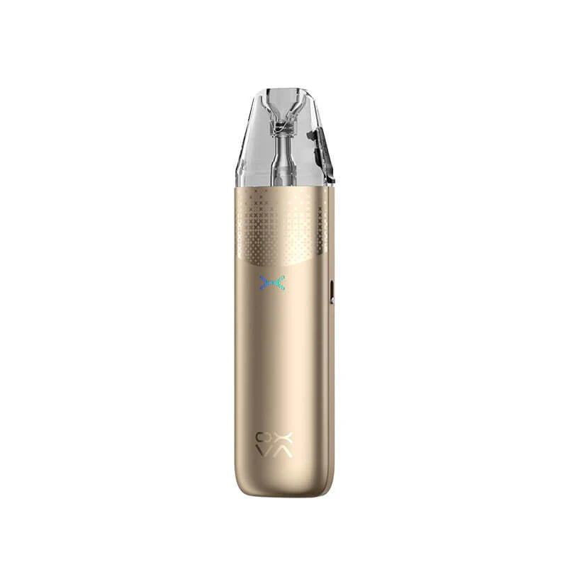 OXVA Nexlim 2 Mini vape kit in Solar Gold, featuring a slim premium chassis and a top-fill pod cartridge, available at Ecosmok.