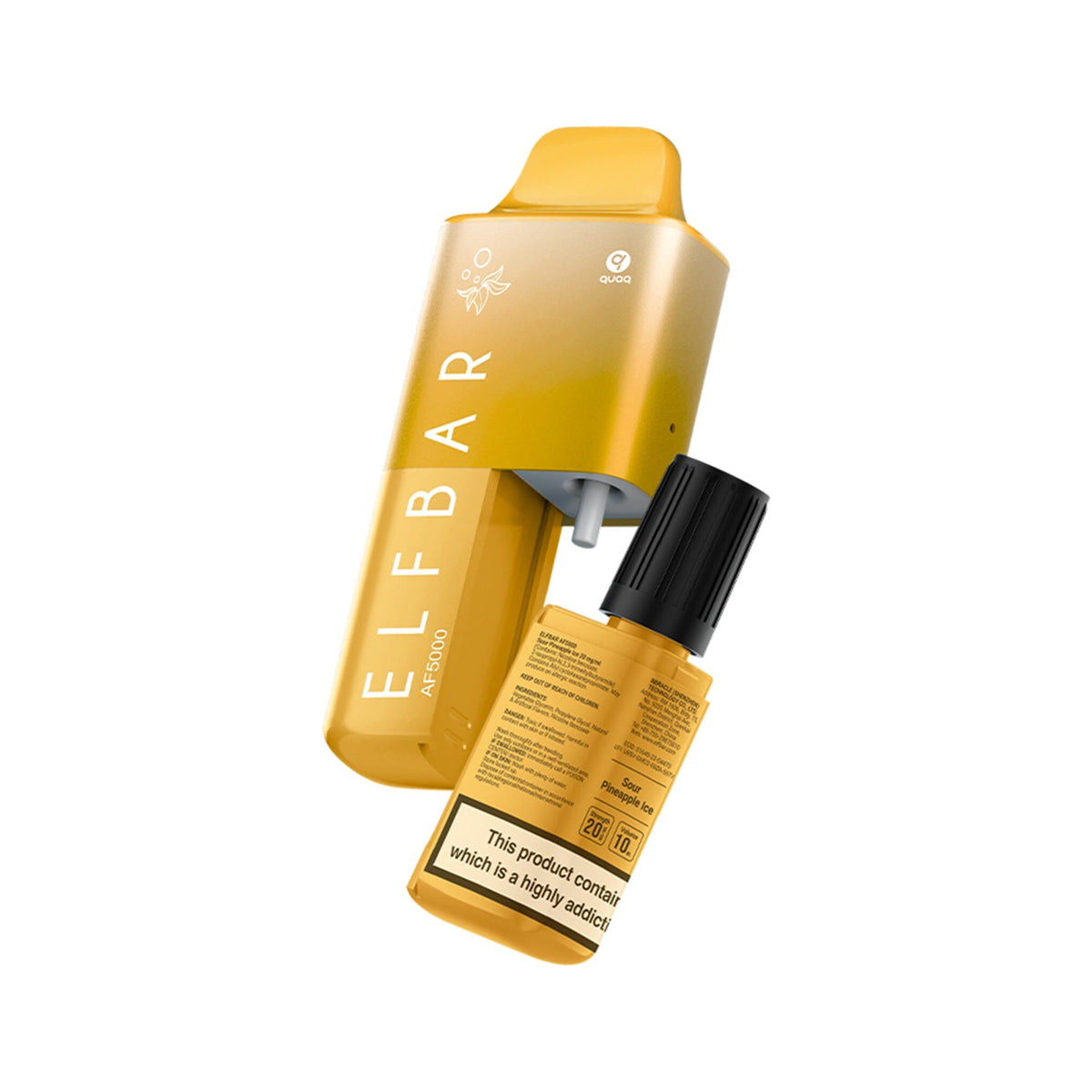 Elf Bar AF5000 Prefilled Pod in Sour Pineapple Ice – compact and efficient pod vape delivering up to 5000 puffs.
