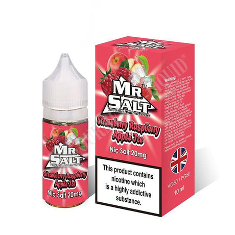 Mr Salt Strawberry Raspberry Apple Ice Nic Salt E‑Liquid – sleek bottle of premium nicotine salt vape juice with a pure and smooth throat hit, ideal for pod systems.