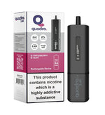Load image into Gallery viewer, Strawberry B Gum Quadro 2.4k Disposable Vape: Big Puffs, 2400mAh, 20mg
