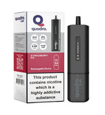 Load image into Gallery viewer, Strawberry Ice Quadro 2.4k Disposable Vape: Big Puffs, 2400mAh, 20mg
