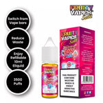 Load image into Gallery viewer, Packaging for Strawberry Ice Fruity Nic Salt Vape 10mg/20mg e-liquid, showing the bottle, box, and flavor options.
