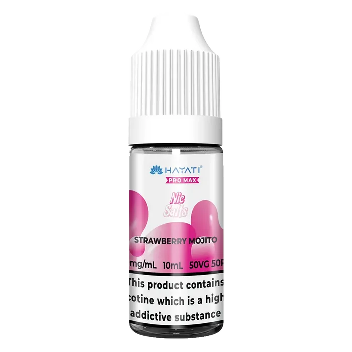 Hayati Pro Max Strawberry Mojito Nic Salt vape juice, delivering smooth nicotine satisfaction and a refreshing vape experience.