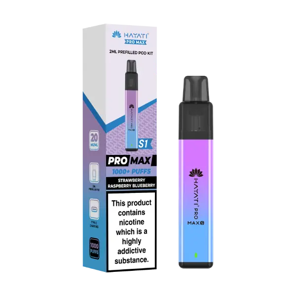 Strawberry Raspberry Blueberry Hayati Pro Max S1 Prefilled Pod Kit designed for convenient vaping and long-lasting performance