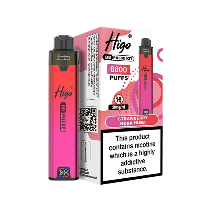 Higo BB Pulse 6000 Strawberry Huba Huba Prefilled Pod Kit