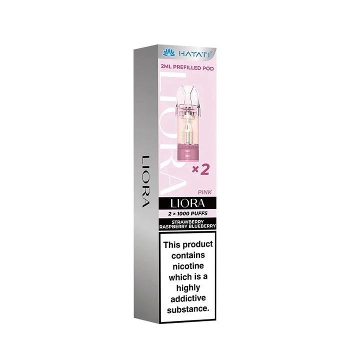 Experience smooth, long-lasting flavor with the Hayati Liora Prefilled Pod in Strawberry Raspberry Blueberry