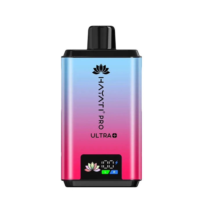 Hayati Pro Ultra Plus 25000 Prefilled Pod Kit in Strawberry Raspberry Ice flavor – high-capacity vape device with up to 25,000 puffs.