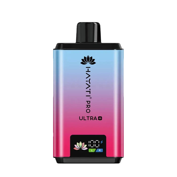 Hayati Pro Ultra Plus 25000 Prefilled Pod Kit in Strawberry Raspberry Ice flavor – high-capacity vape device with up to 25,000 puffs.