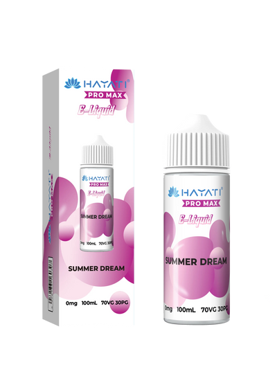 Summer Dream Hayati Pro Max E-Liquid 100ml – no nicotine vape juice with rich flavor and smooth 70/30 VG PG blend