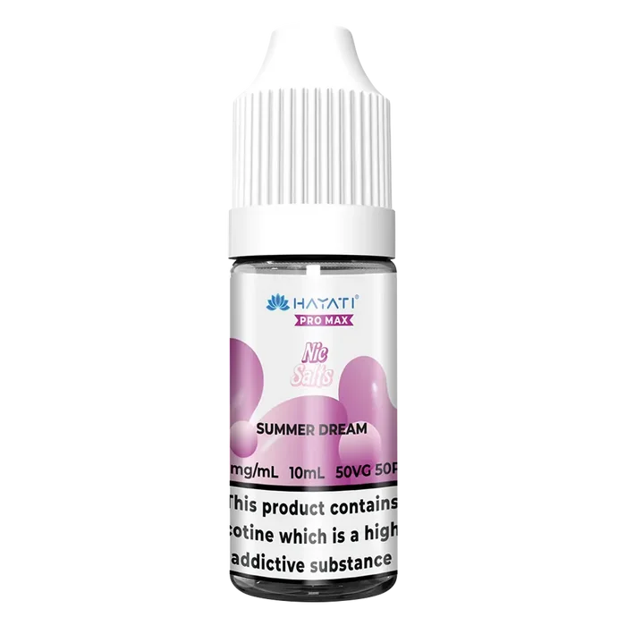 Hayati Pro Max Summer Dream Nic Salt vape juice, delivering smooth nicotine satisfaction and a refreshing vape experience.