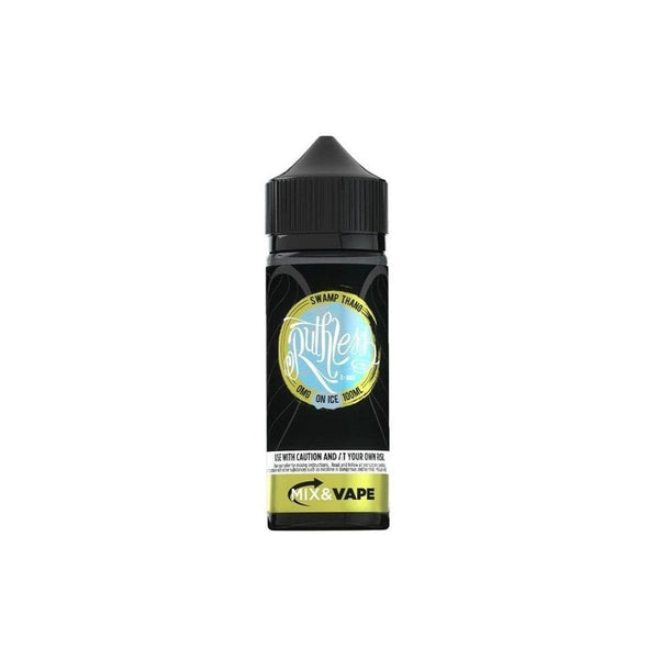 100ml bottle of Swamp Thang On Ice Ruthless E-liquid by Cloud Chaser Vape Juice