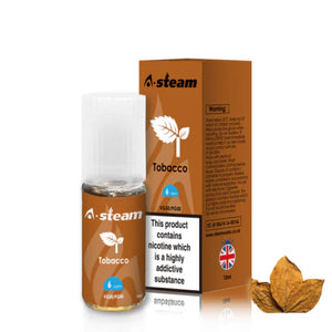 Tobacco A-Steam 10ml Premium Vape Juice - Pack of 10 Bottles