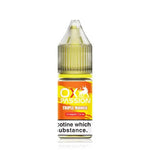 Load image into Gallery viewer, Bottle of Triple Mango OXVA Ox Passion Nic Salt featuring vibrant golden-orange packaging accented with bold tropical mango graphics, the distinctive OXVA logo and &#39;Ox Passion&#39; flavor label in sleek typography—designed for nicotine salt vape devices.
