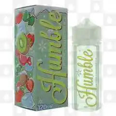 100ml shortfill bottle of Humble Juice E-Liquid in Tropic Thunder Ice flavor, 80/20 VG/PG ratio for rich flavor and massive clouds, nicotine-free with space for nic shots, perfect for sub-ohm vaping.