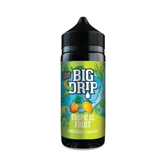Big Drip 100ml 0mg E-Liquid by Doozy Vape Tropical Fruit – nicotine-free vape juice with bold, fruity flavors and smooth 70VG/30PG blend
