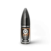 Bottle of Ultra Peach Tea Riot Squad Punx Nic Salts with vibrant peach-orange packaging, featuring iced tea and peach graphics, prominent Punx branding, and nicotine strength options of 5 mg, 10 mg, or 20 mg, made for nicotine salt vape devices.