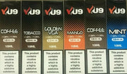 VU9 E-Liquid 10ml Bottles – pack of 20, 70/30 PG/VG blend, available in 6mg, 12mg, or 18mg nicotine strength.