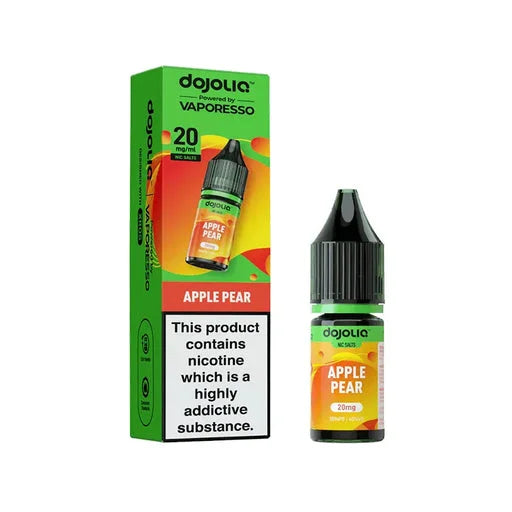 Vaporesso DOJO LIQ Apple Pear 10ml nic salts box of 10 bottles with smooth flavour and MTL pod vaping performance