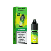 Vaporesso DOJO LIQ Lemon Lime 10ml nic salts box of 10 bottles with smooth flavour and MTL pod vaping performance