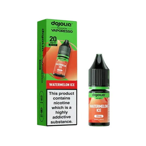 Vaporesso DOJO LIQ Watermelon Ice 10ml nic salts box of 10 bottles with smooth flavour and MTL pod vaping performance