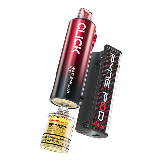Pyne 50K Prefilled Pod in Watermelon Ice flavor – sleek, high-capacity prefilled pod with up to 50,000 puffs.