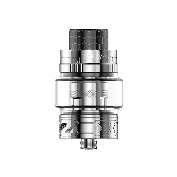 Innokin Z Force Tank in Silver Color featuring a dual mesh coil system, sliding top-fill design, adjustable airflow and two coil options for a customizable direct-to-lung vaping experience.