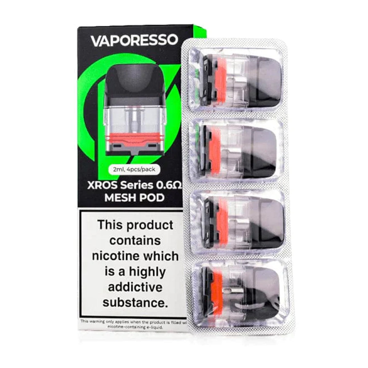 Vaporesso XROS replacement pod with 2ml e-liquid capacity, designed for easy refill and reliable performance, compatible with Vaporesso XROS devices for smooth vapor and enhanced flavor delivery.