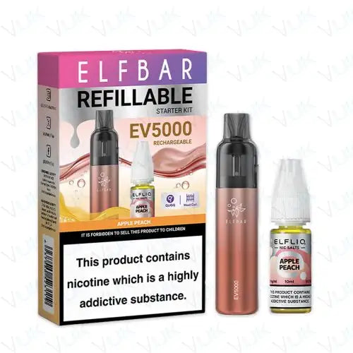 ELF Bar EV5000 Disposable Vape Kit in Apple Peach flavor – compact disposable vape with up to 5,000 puffs