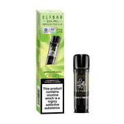 Elf Bar Elfa Pro replaceable prefilled pods in Apple Peach flavor, engineered for consistent vapor production and optimal flavor, compatible with the Elf Bar Elfa Pro device for a satisfying and enjoyable vaping experience.