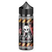 100ml shortfill bottle of Area 51 E-Liquid in Prometheus flavor, nicotine-free with space to add nic shots, crafted for sub-ohm vaping with rich flavor and dense clouds.