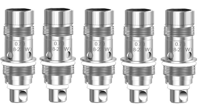 Pack of five genuine Aspire Nautilus/Nautilus Mini bottom vertical coils (BVC) for smooth flavor and vapor production.