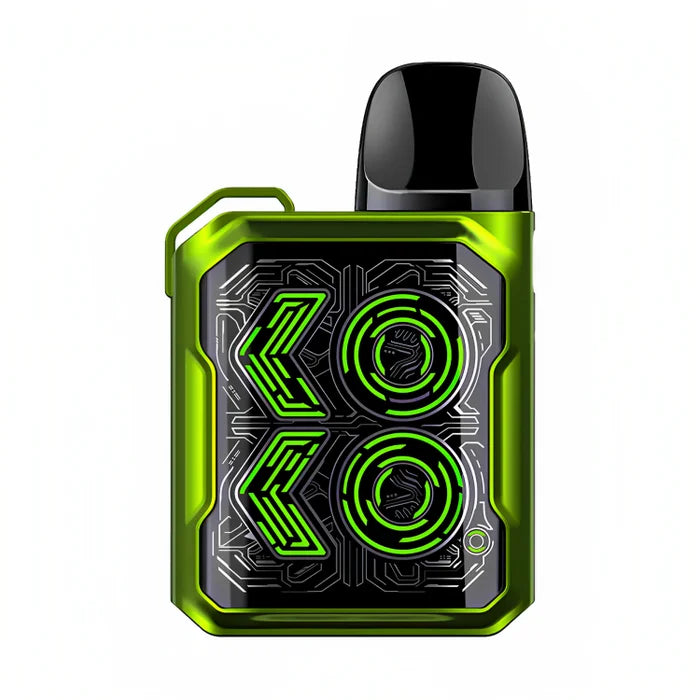 Uwell Caliburn GK2 Pod Kit in Aurora Green – stylish pod vape kit with 690mAh built-in battery, 2ml refillable pods, and adjustable airflow for MTL and RDL vaping.