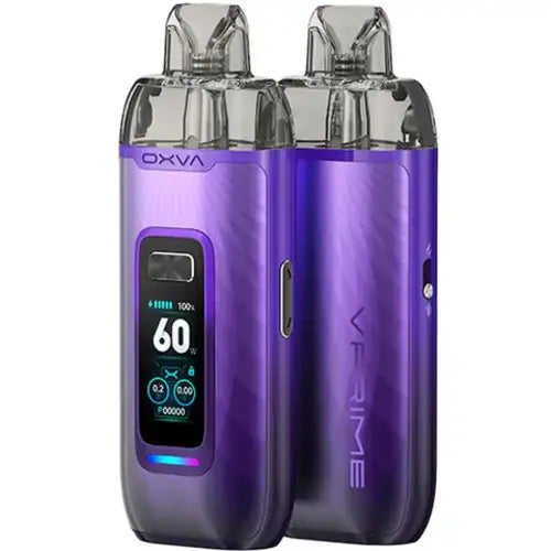OXVA VPrime Pod Kit in Aurora Purple – premium vape device with  smart display, and adjustable airflow for a customizable vaping experience.