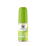 Load image into Gallery viewer, A product image showing a box and a bottle of Bar Juice 5000 Sour Rainbow Nic Salt Vape juice. The box is green and white with text, and the bottle is clear with a green label.
