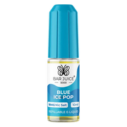 A product image showing a Bar Juice 5000 e-liquid bottle next to its packaging box. The packaging is predominantly blue with graphic designs and product information.