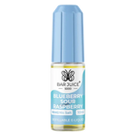 Load image into Gallery viewer, Bar Juice 5000 e-liquid bottle and packaging, with blueberry and sour raspberry flavor indications, and a nicotine strength of 20mg.
