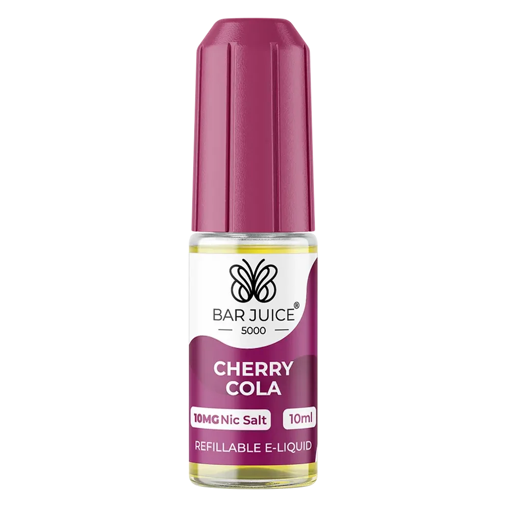 Bar Juice 5000 Nic Salt E-Liquid 10ml in Cherry Cola – 50/50 VG/PG prefilled vape juice available in 10mg or 20mg nicotine strength.