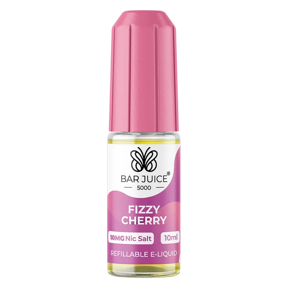 Bar Juice 5000 Nic Salt E-Liquid 10ml in Fizzy Cherry – 50/50 VG/PG prefilled vape juice available in 10mg or 20mg nicotine strength.
